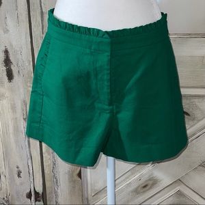 J.Crew ruffled short green size 8